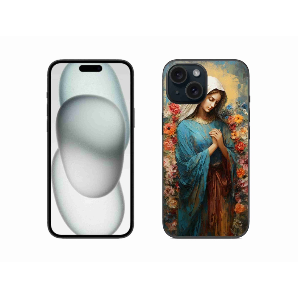 Zselés borítás mmCase iPhone 15 készülékhez - szent nő