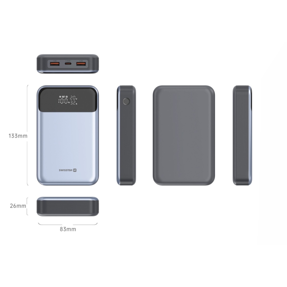 Swissten PowerBank 20000 mAh 100W Power Delivery laptopokhoz
