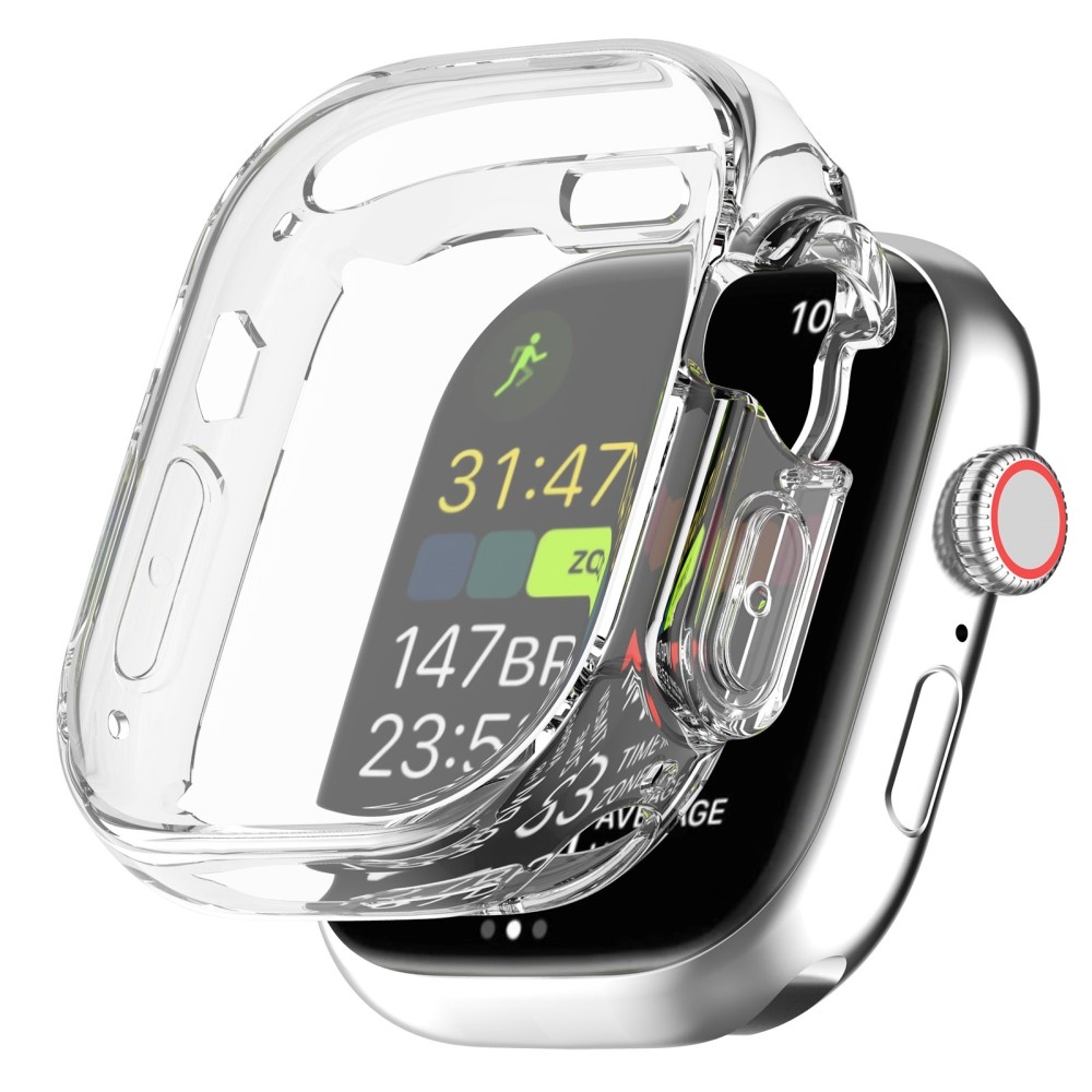 Puha, felpattintható gél védőtok Apple Watch Ultra/Ultra 2 49 mm-es órához - átlátszó