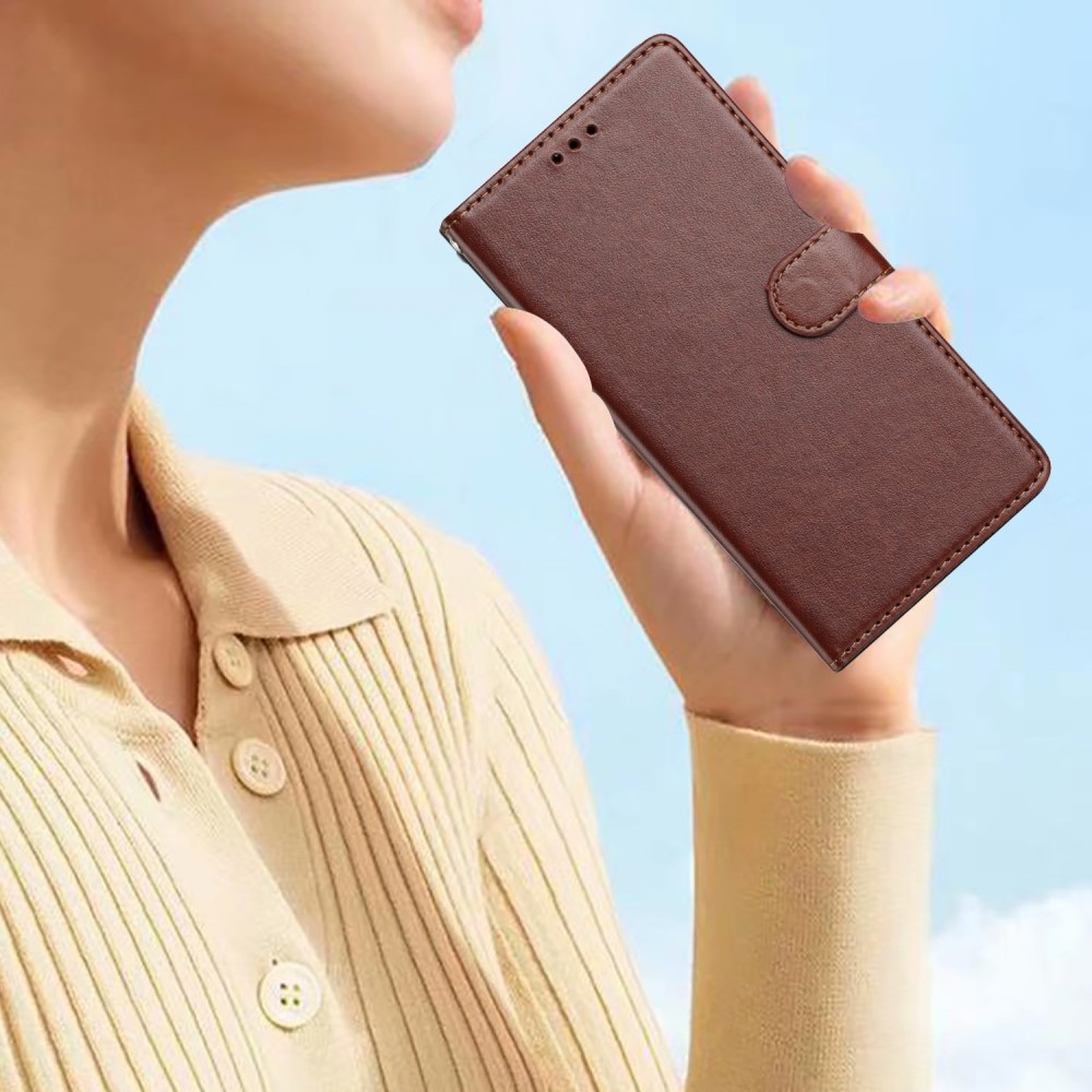 Könyvtáska Samsung Galaxy S25 Edge készülékhez - barna