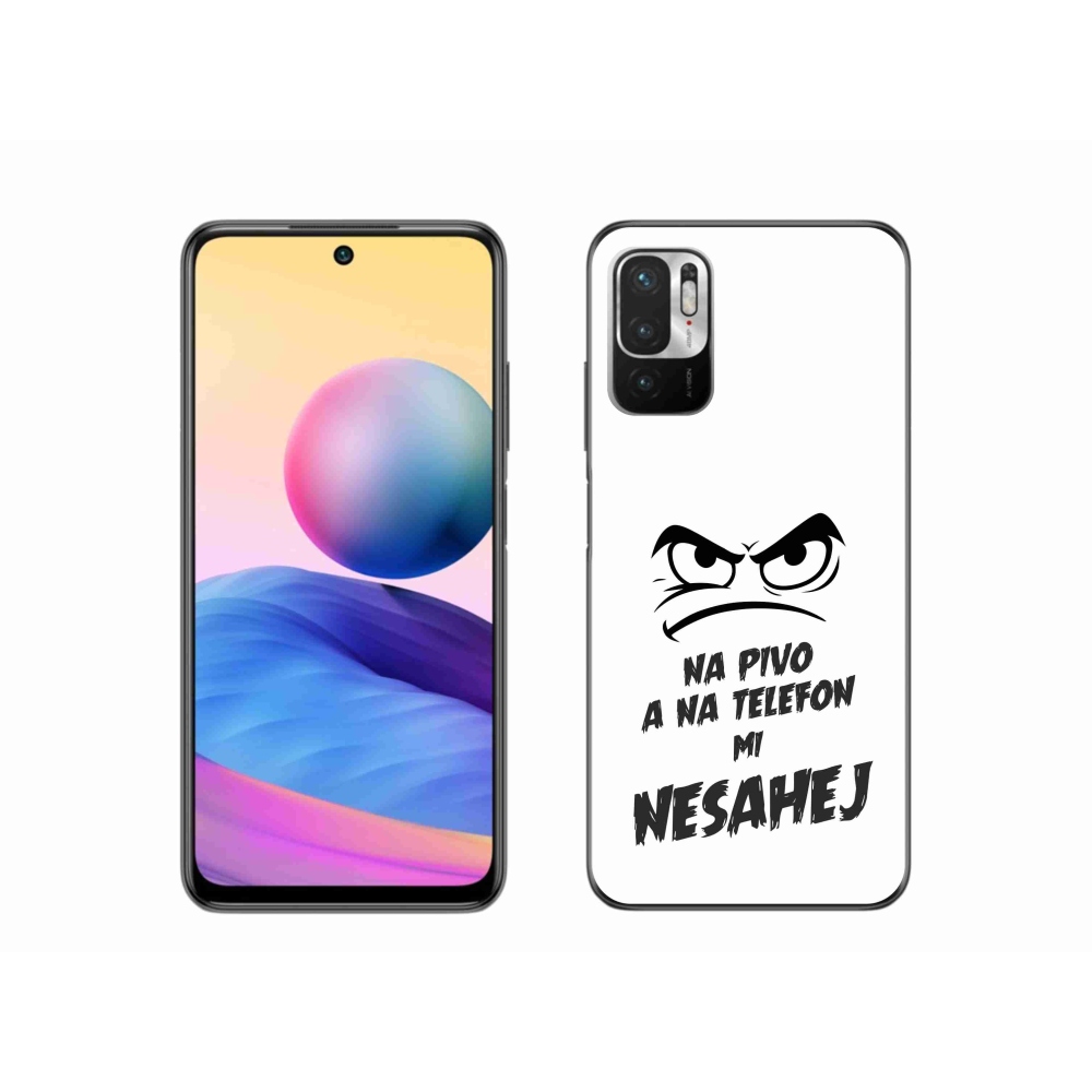 Gél borító mmCase a Xiaomi Redmi Note 10 5G-hez - sör motívum 2 fehér háttérrel