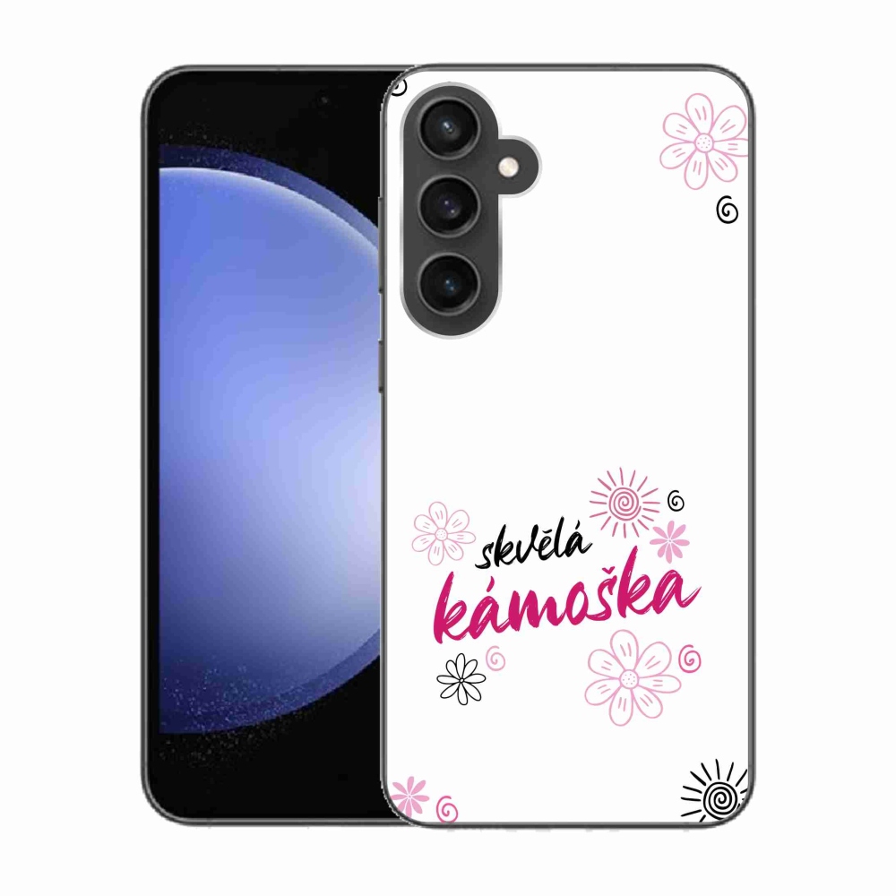 Gél borítás mmCase Samsung Galaxy S23 FE - nagyszerű haver fehér háttérrel