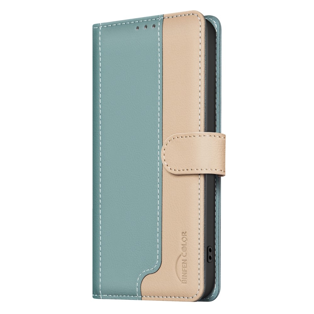 BNF DUO könyvtáska Xiaomi Redmi Note 14 Pro-hoz - zöld