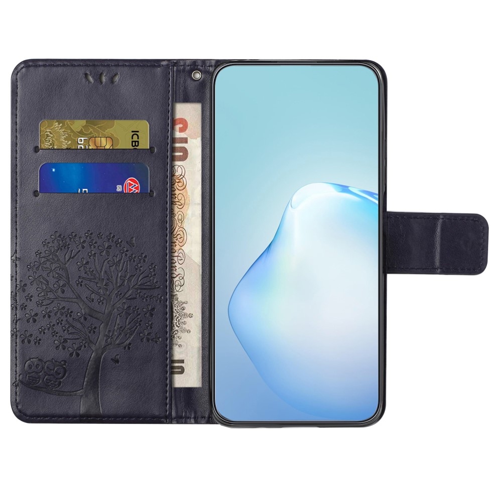 Fás könyv tok Samsung Galaxy S23 FE készülékhez - sötétlila