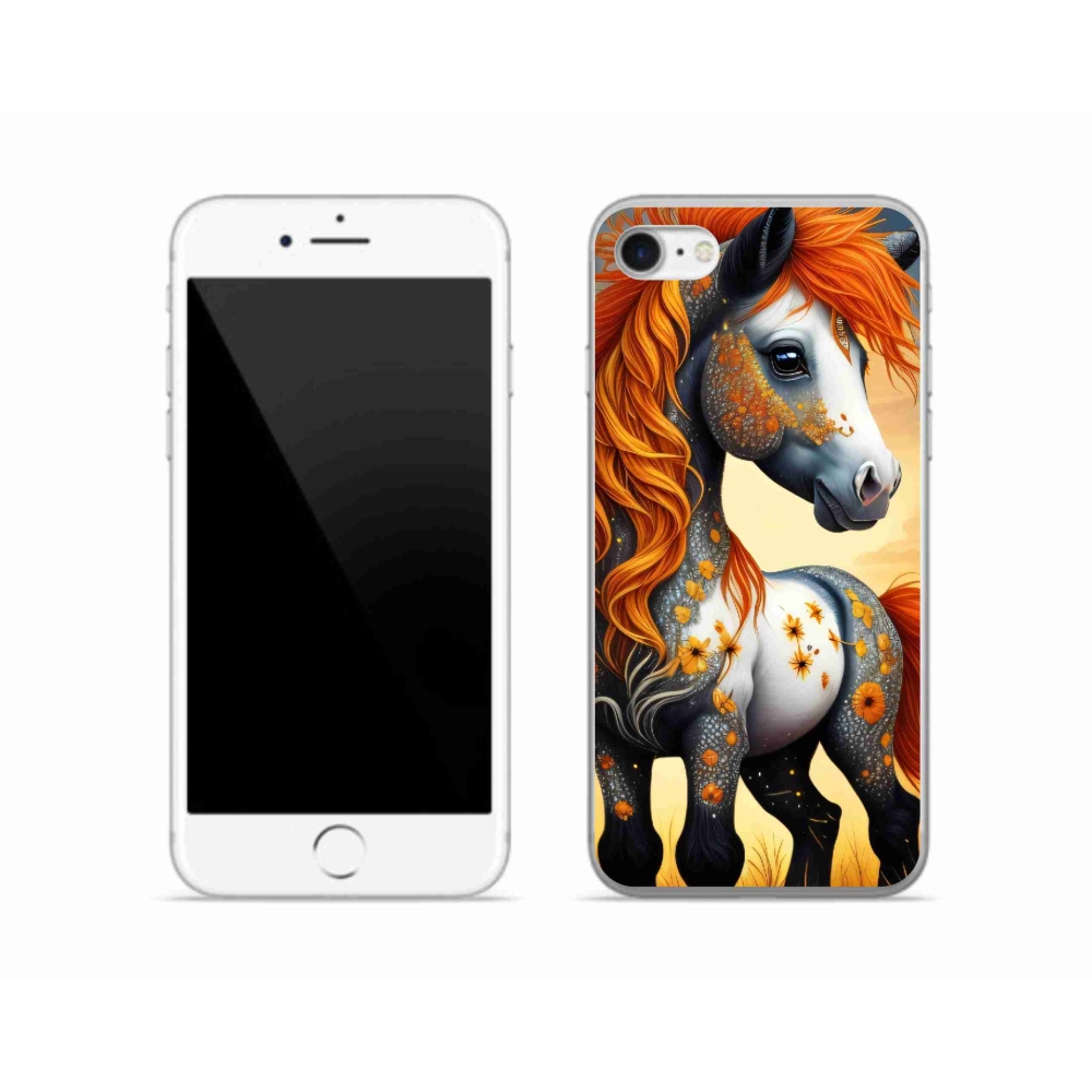 Zselés borítás mmCase iPhone SE (2020) - színes póni