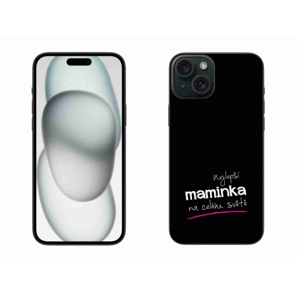 Gél borítás mmCase iPhone 15 Plus készülékhez - legjobb anya 4 fekete háttérrel