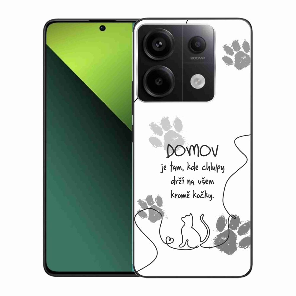 Gél borítás mmCase a Xiaomi Redmi Note 13 Pro 5G/Poco X6 5G számára - macska motívum fehér háttérrel