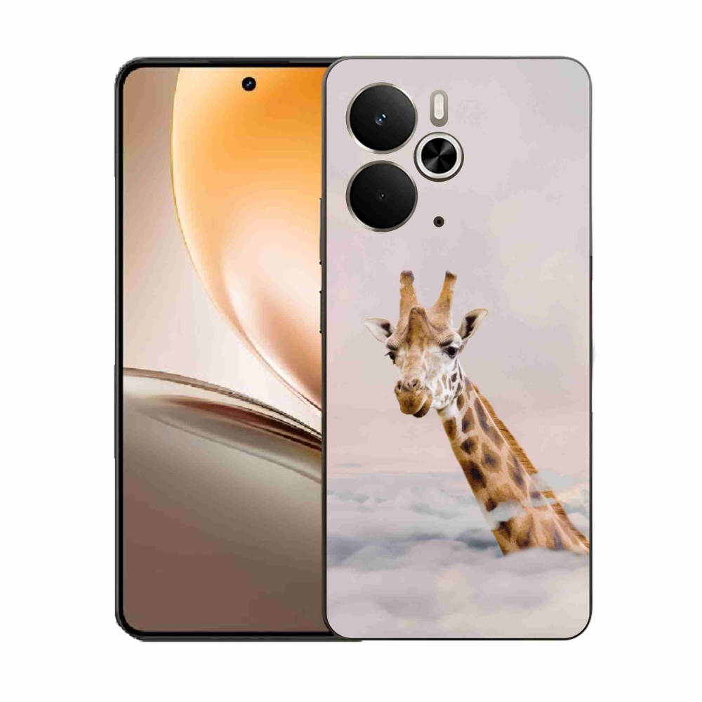 Gél borítás mmCase a Realme 14 5G-hez - zsiráf a felhőkben