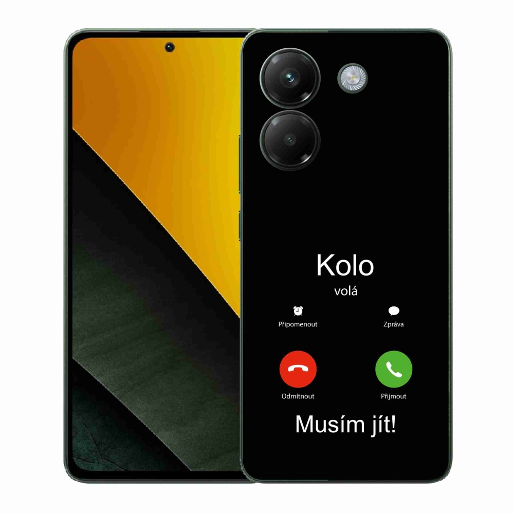 Gél borítás mmCase a Xiaomi Poco M7 Pro 5G-n - kerek hívások fekete háttérrel