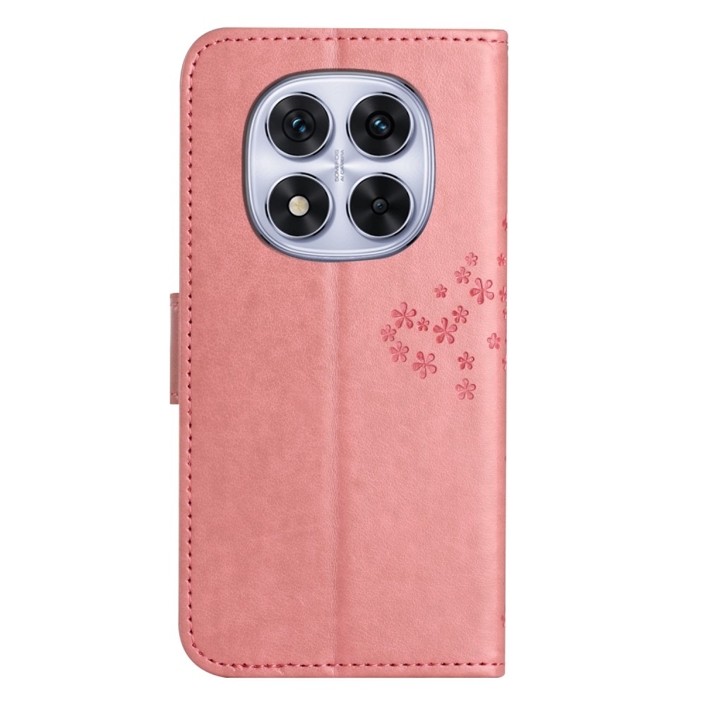 Fa könyv tok a Xiaomi Redmi Note 14 Pro 5G/Poco X7 5G/Note 14 Pro+ 5G számára - rózsaszínű