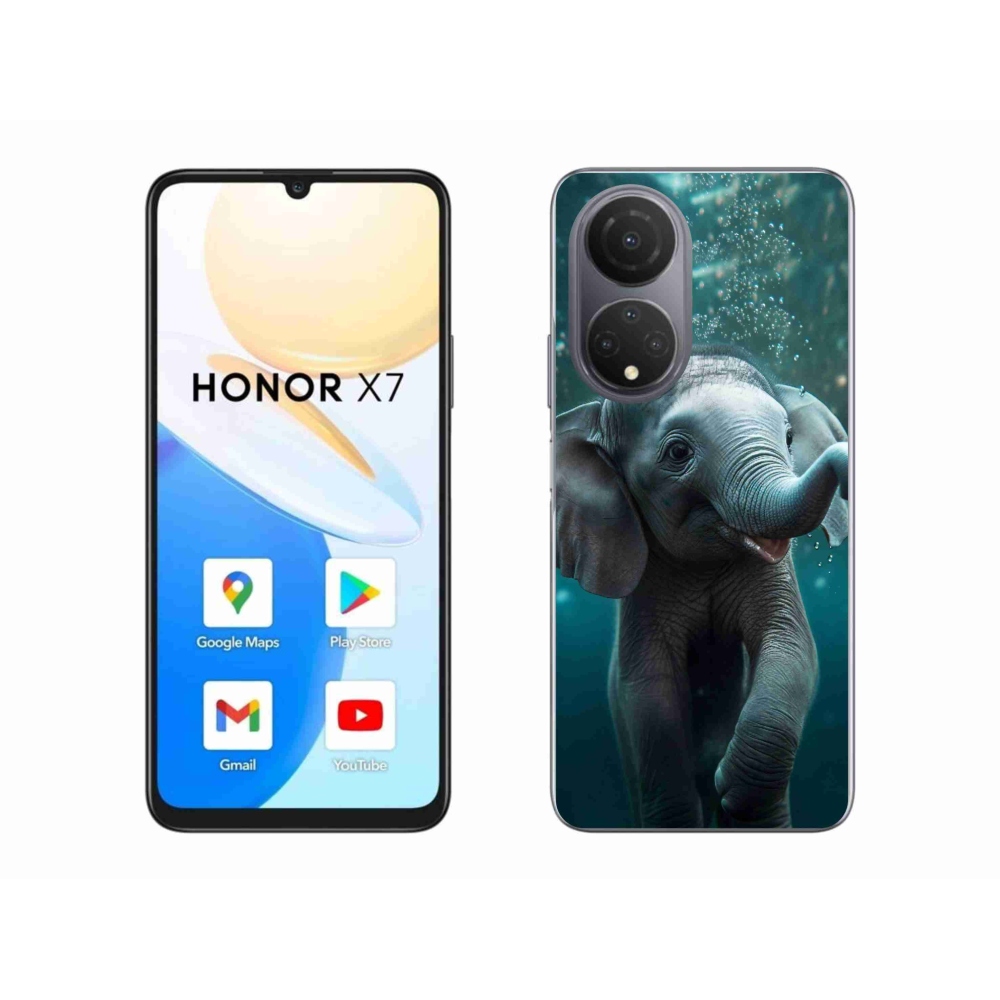 Zselés borítás mmCase a Honor X7-hez - elefánt a víz alatt
