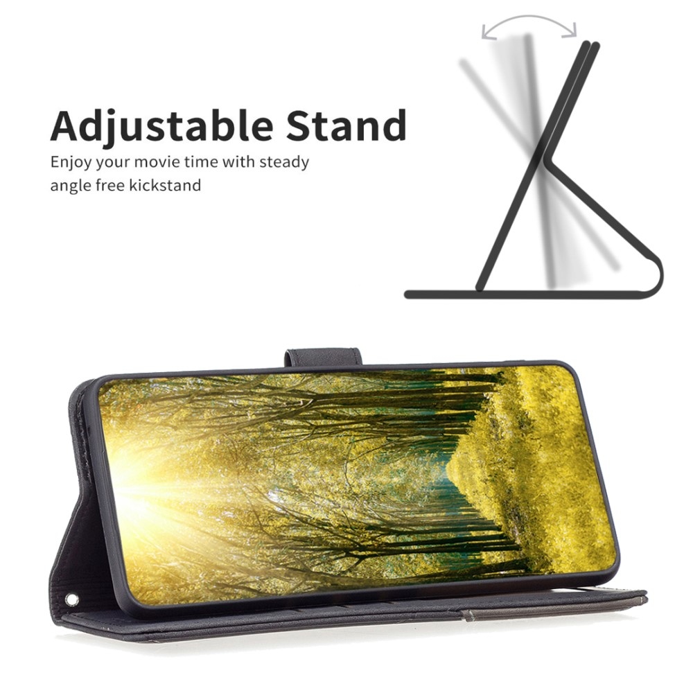 BINFEN könyvtáska Samsung Galaxy M15 5G - fekete
