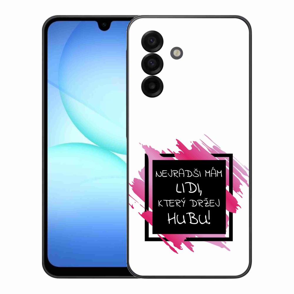 Gél borító mmCase Samsung Galaxy A17 5G - vicces szöveg 7 fekete-fehér háttérrel