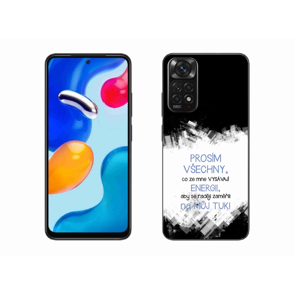 Gél borító mmCase a Xiaomi Redmi Note 11 4G - vicces szöveg 1 kék