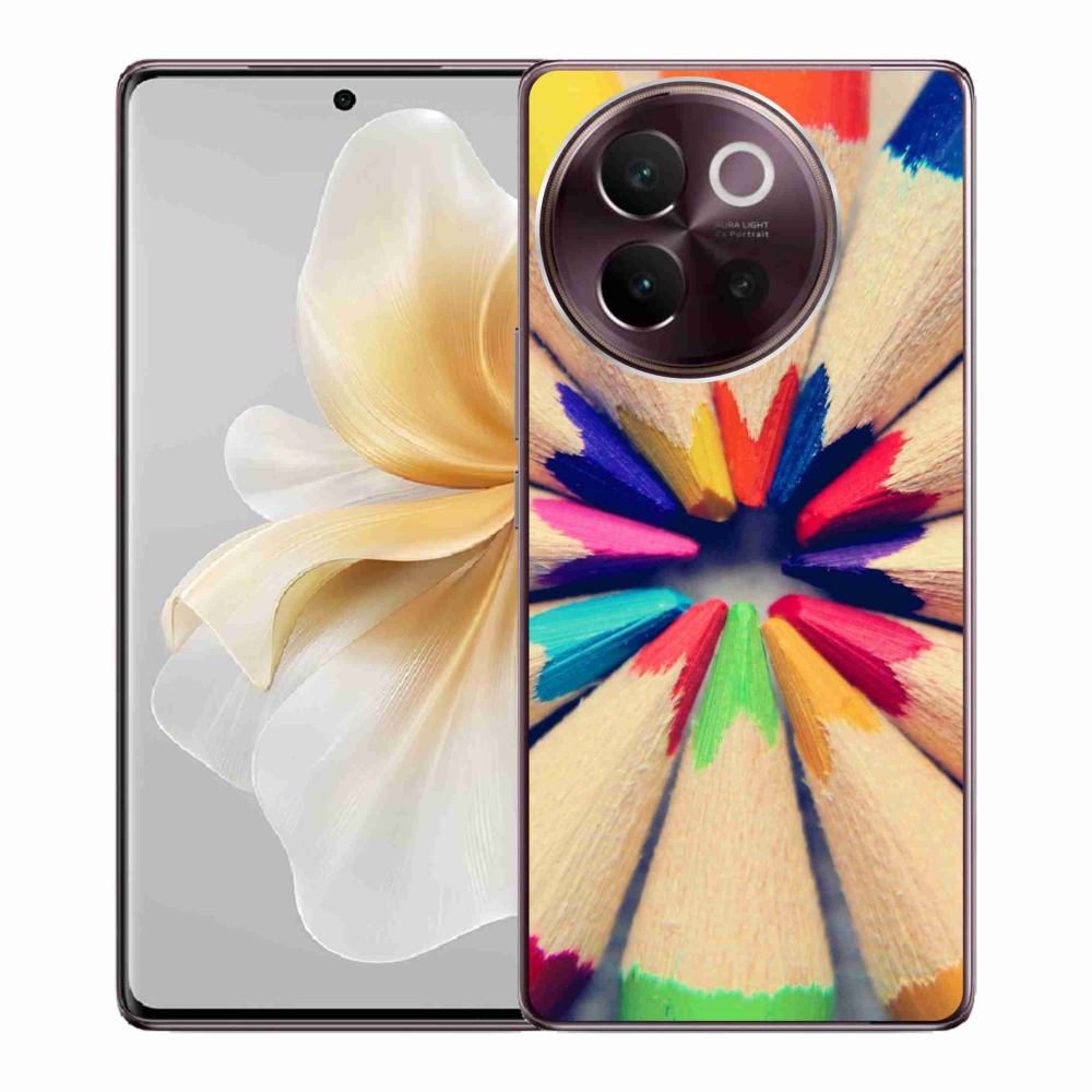 Gél borító mmCase a Vivo V40 Lite 5G készülékhez - zsírkréták