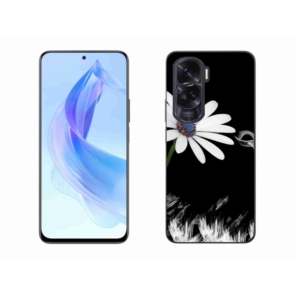 Zselés borítás mmCase a Honor 90 Lite-hoz - fehér virág