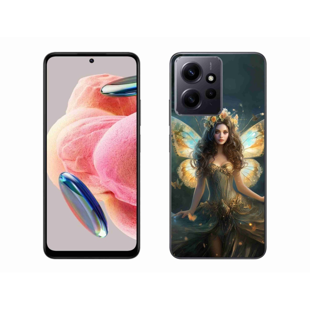 Gél borítás mmCase a Xiaomi Redmi Note 12 4G - pillangó nőhöz