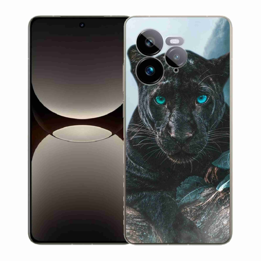 Gél borítás mmCase a Realme GT 7 Pro 5G számára - fekete párduc