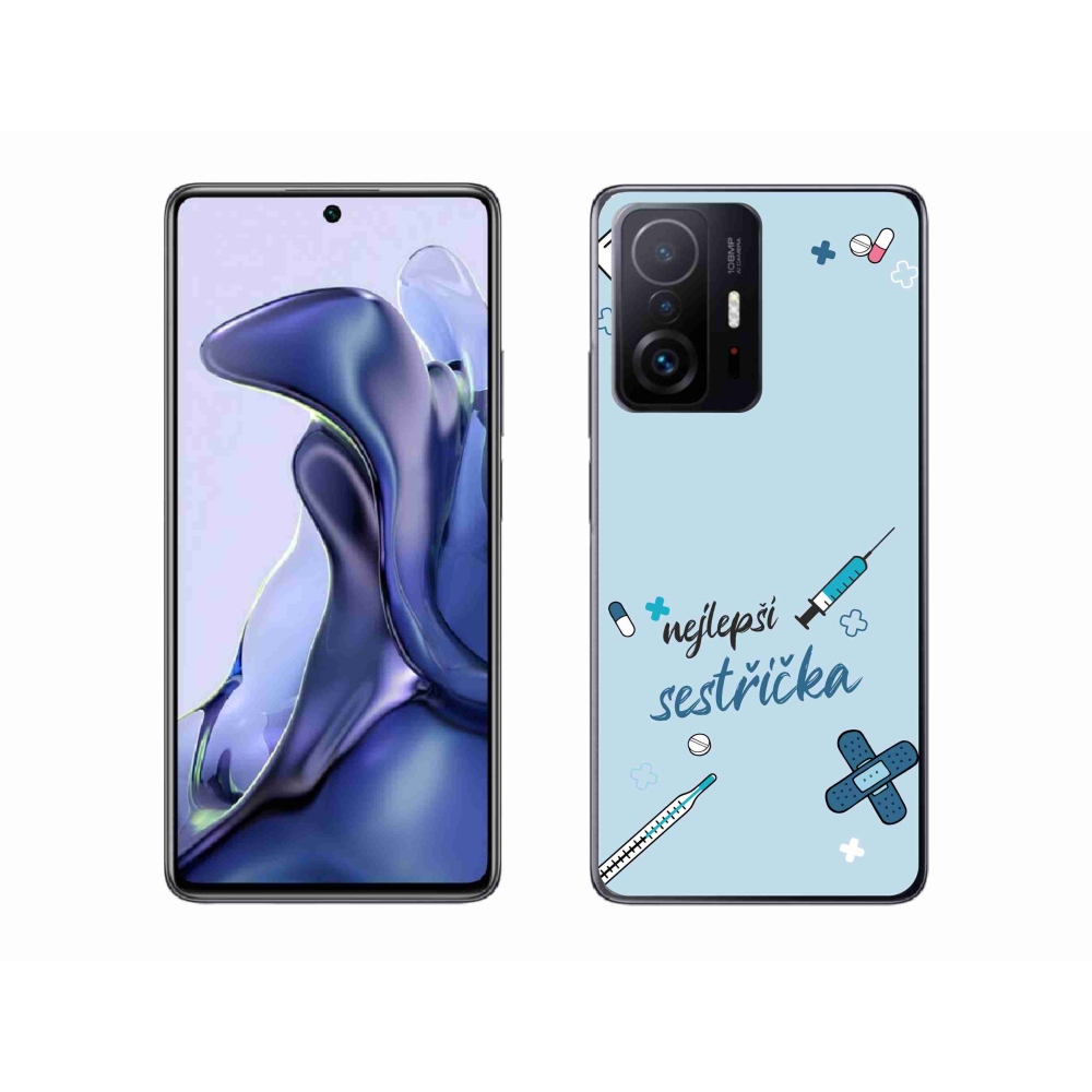 Gél borító mmCase a Xiaomi 11T - legjobb kishúg kék háttérrel