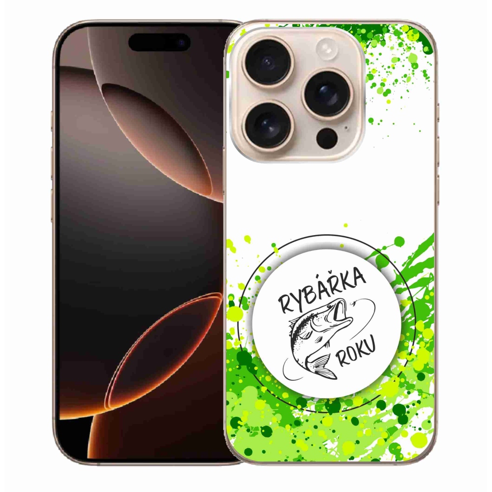 Gél borítás mmCase iPhone 16 Pro Max készülékhez - Az év halászának fehér háttere