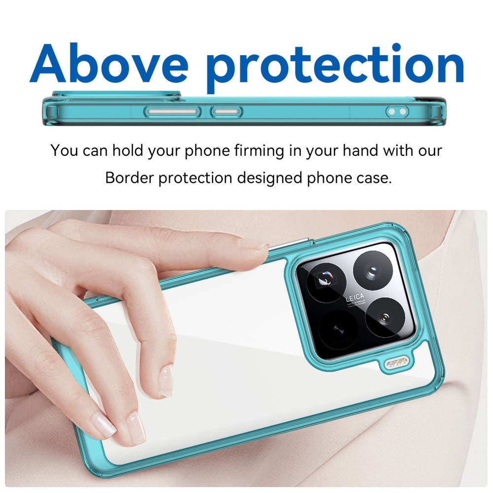 Gél tok fix hátlappal Xiaomi 15 Pro-hoz - világoskék
