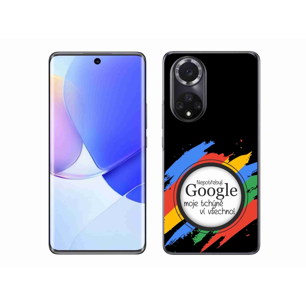 Gél borító mmCase a Huawei Nova 9 - anyós mindent tud fekete háttérrel