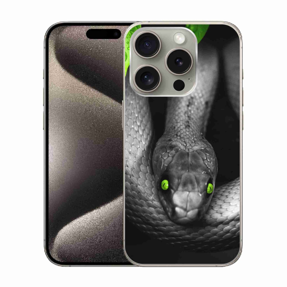 Gél védőburkolat mmCase iPhone 15 Pro készülékhez - kígyó