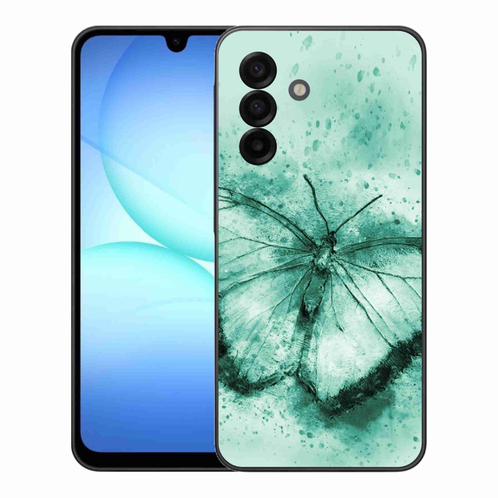 Zselés borítás mmCase Samsung Galaxy A17 4G/5G - zöld pillangó