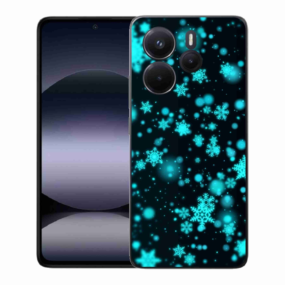 Gél borító mmCase a Xiaomi Redmi Note 14-hez - hópelyhek 1