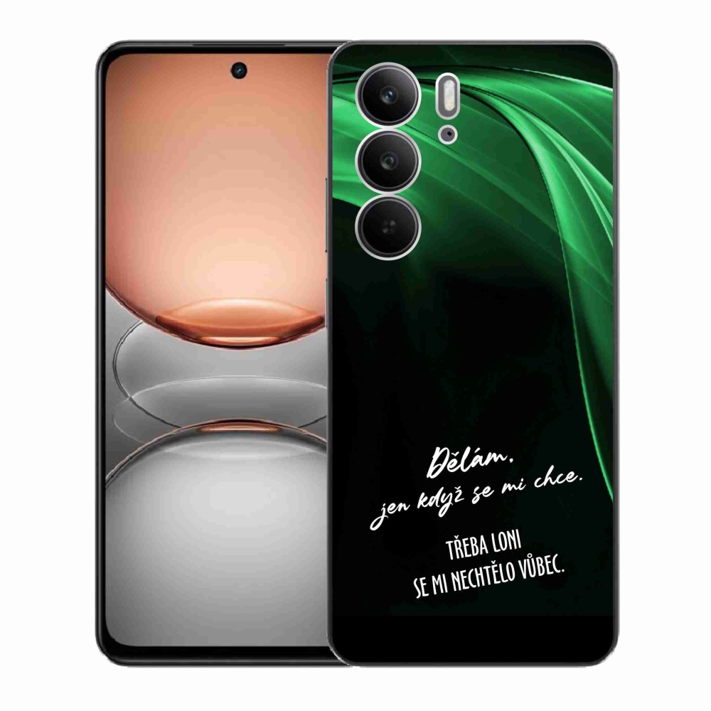 Gél borító mmCase a Realme C75 készülékhez - vicces szöveg 12 fekete háttér