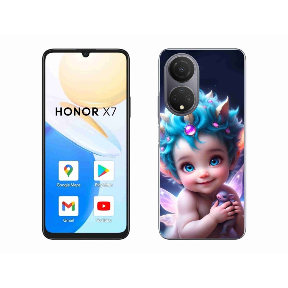Gél borítás mmCase a Honor X7-hez - baba pillangószárnyakkal