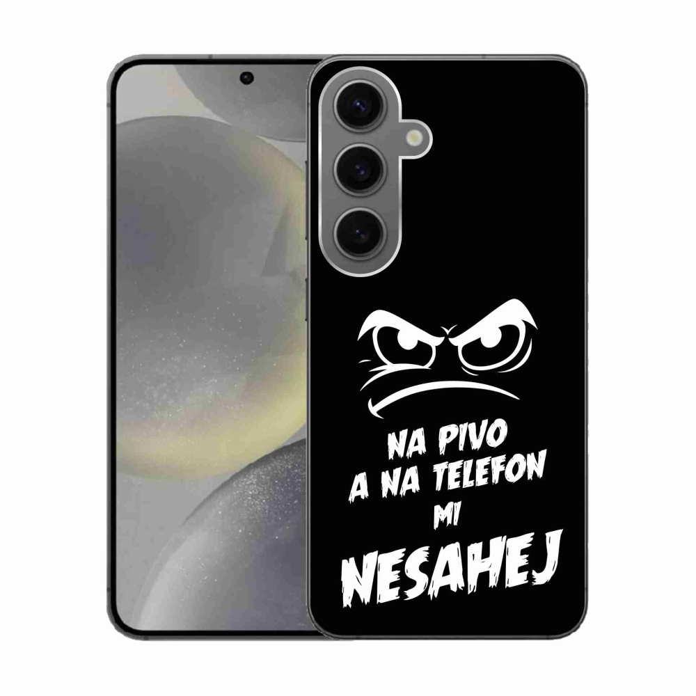Gél borítás mmCase Samsung Galaxy S24 - sör motívum 2 fekete háttérrel