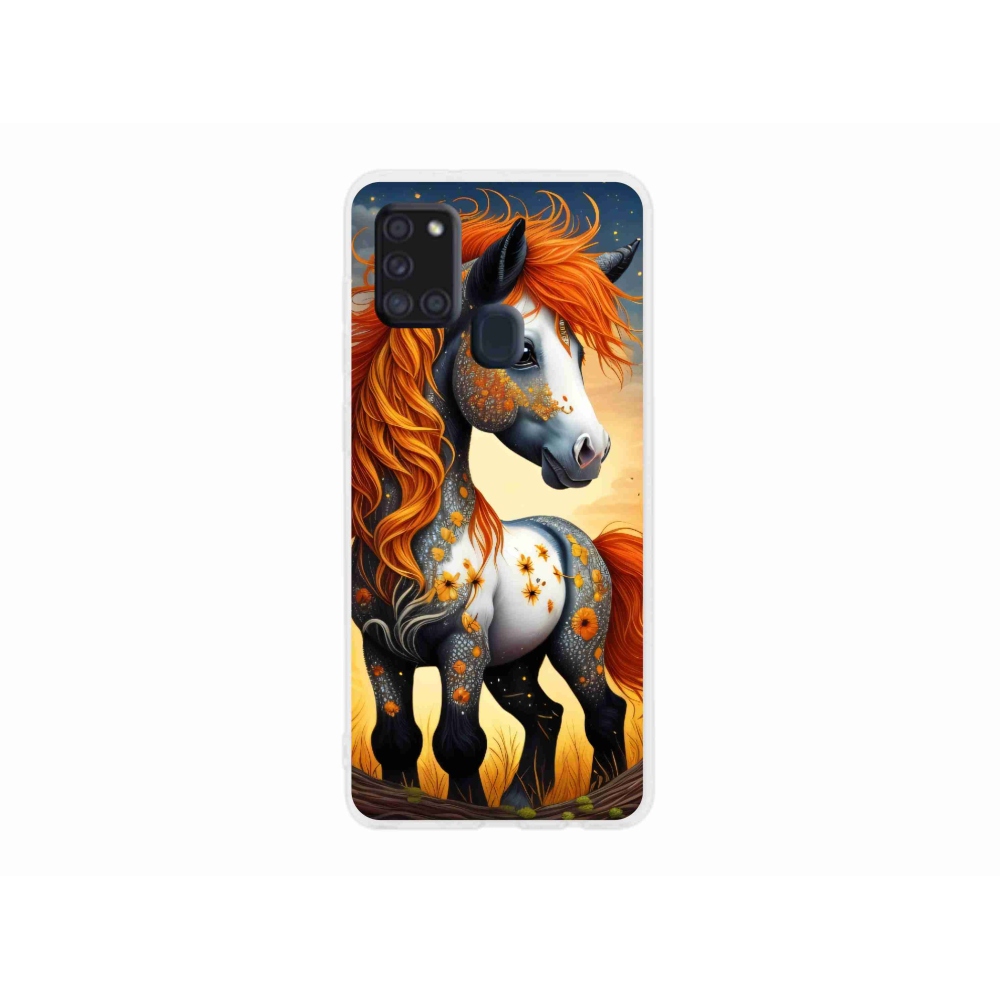 Zselés borítás mmCase Samsung Galaxy A21s készülékhez - színes póni