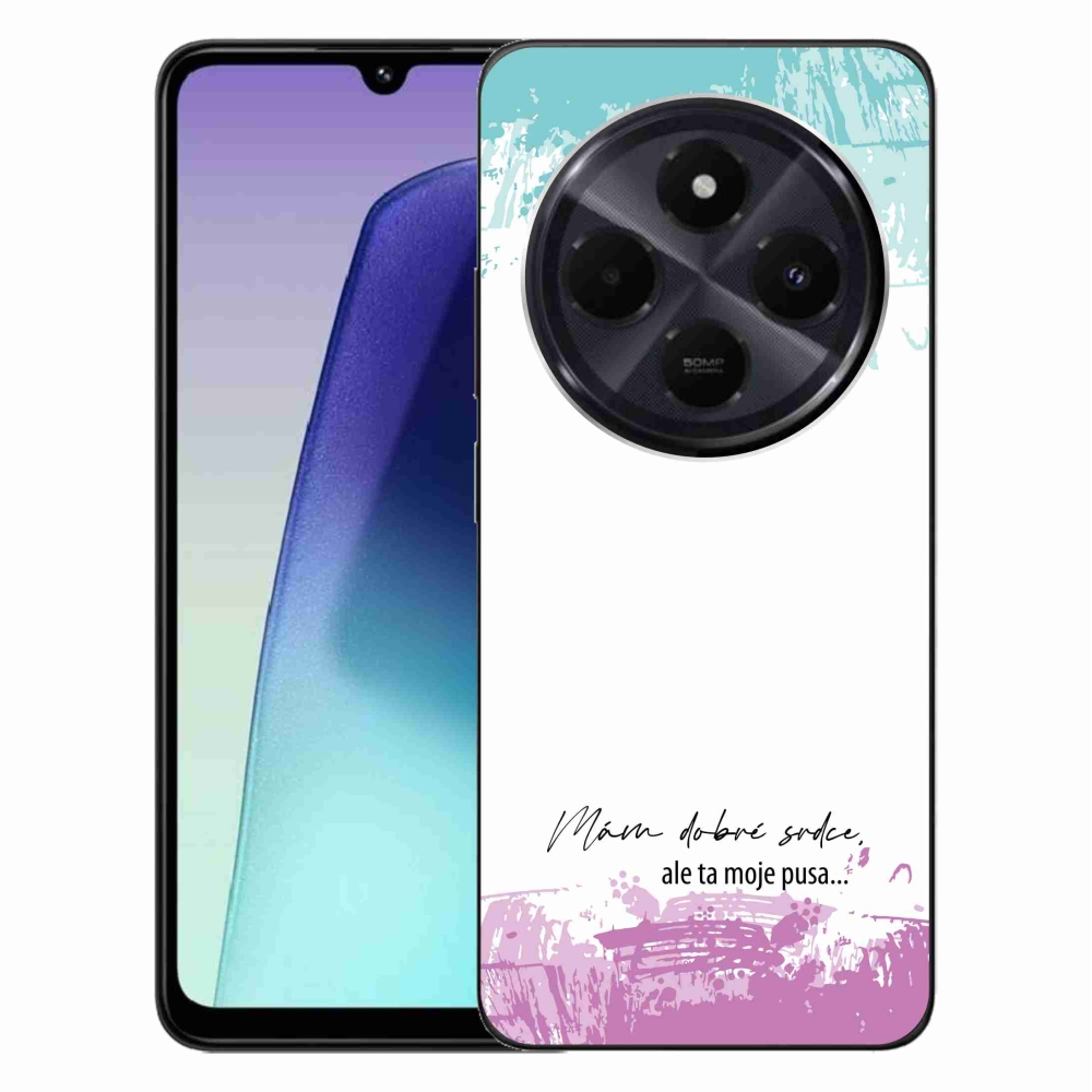 Gél borító mmCase a Xiaomi Redmi 14C/Poco C75-hez - vicces szöveg 3 fehér háttérrel