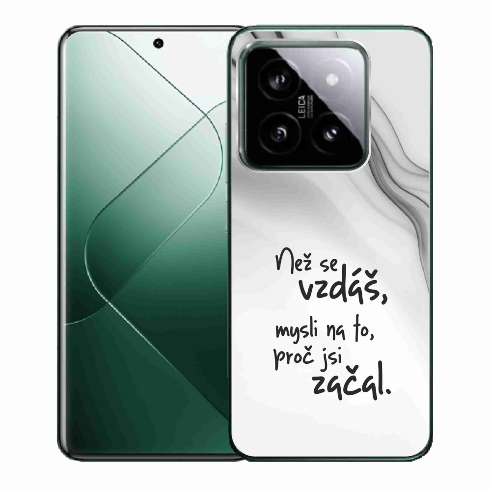 Gél borító mmCase a Xiaomi 14 - idézem 2 fehér háttérrel