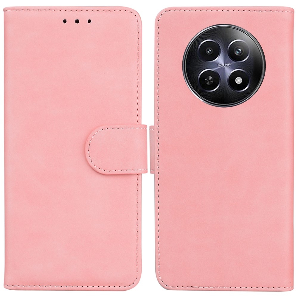 Szilárd könyvtáska a Realme 12 5G/12x 5G készülékhez - rózsaszín