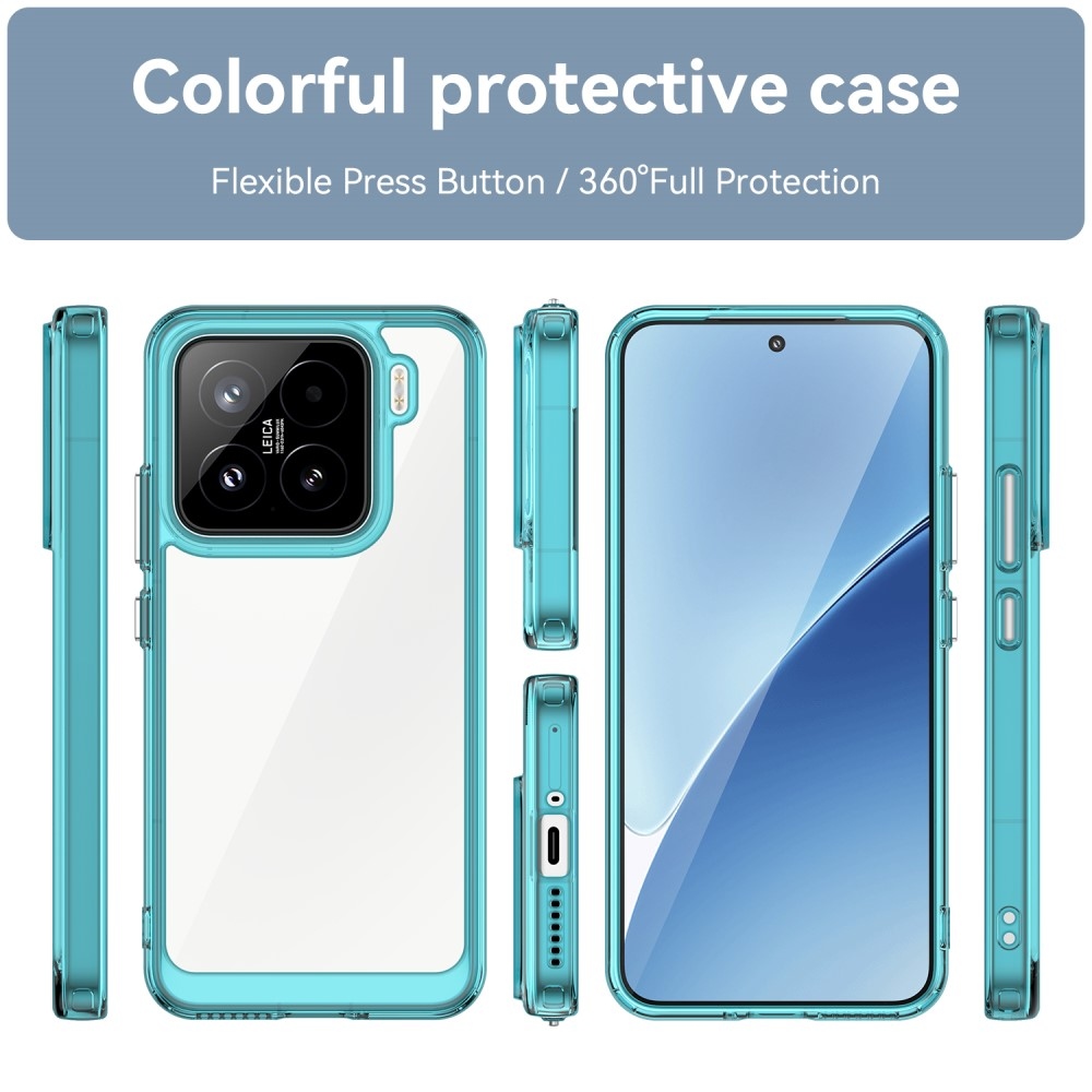 Gél tok fix hátlappal Xiaomi 15-öshöz - világoskék