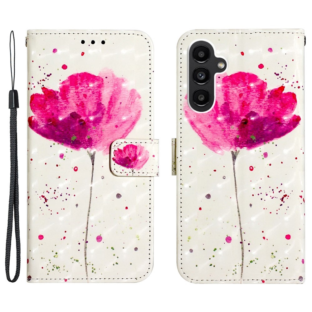 Patte könyv tok Samsung Galaxy A24 készülékhez - rózsaszín virág