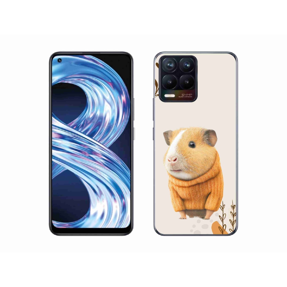 Gél borítás mmCase a Realme 8 Pro számára - tengerimalac pulóverben