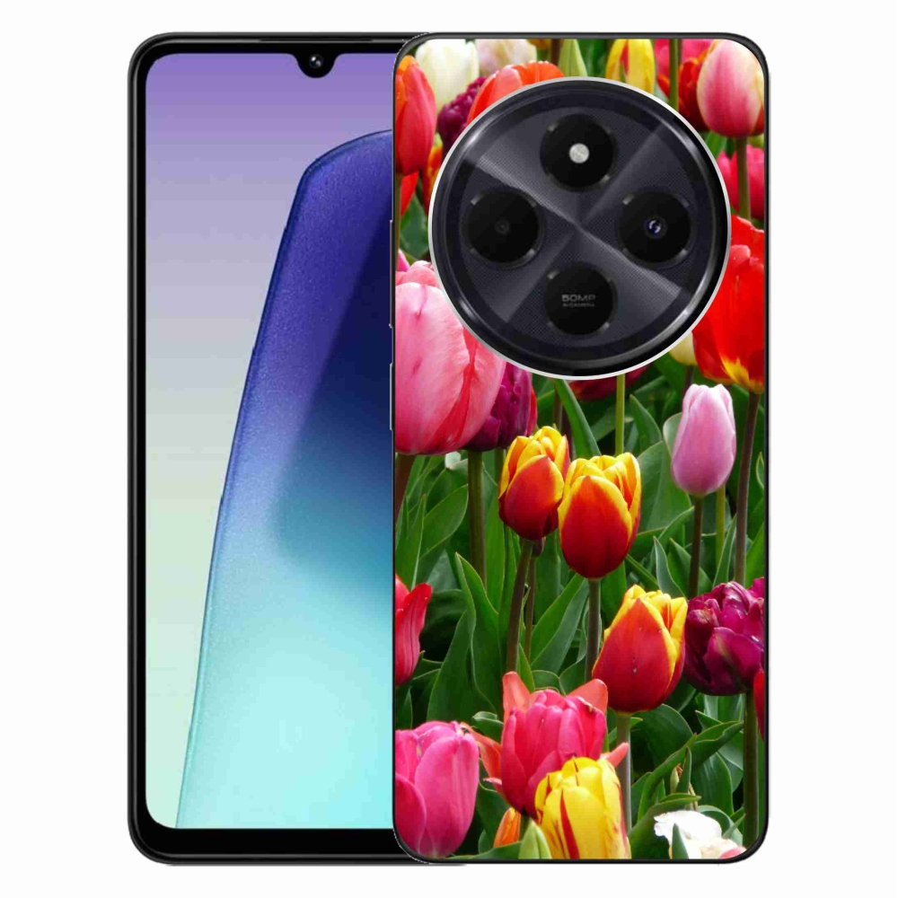Gél borítás mmCase a Xiaomi Redmi 14C/Poco C75-hez - tulipánok