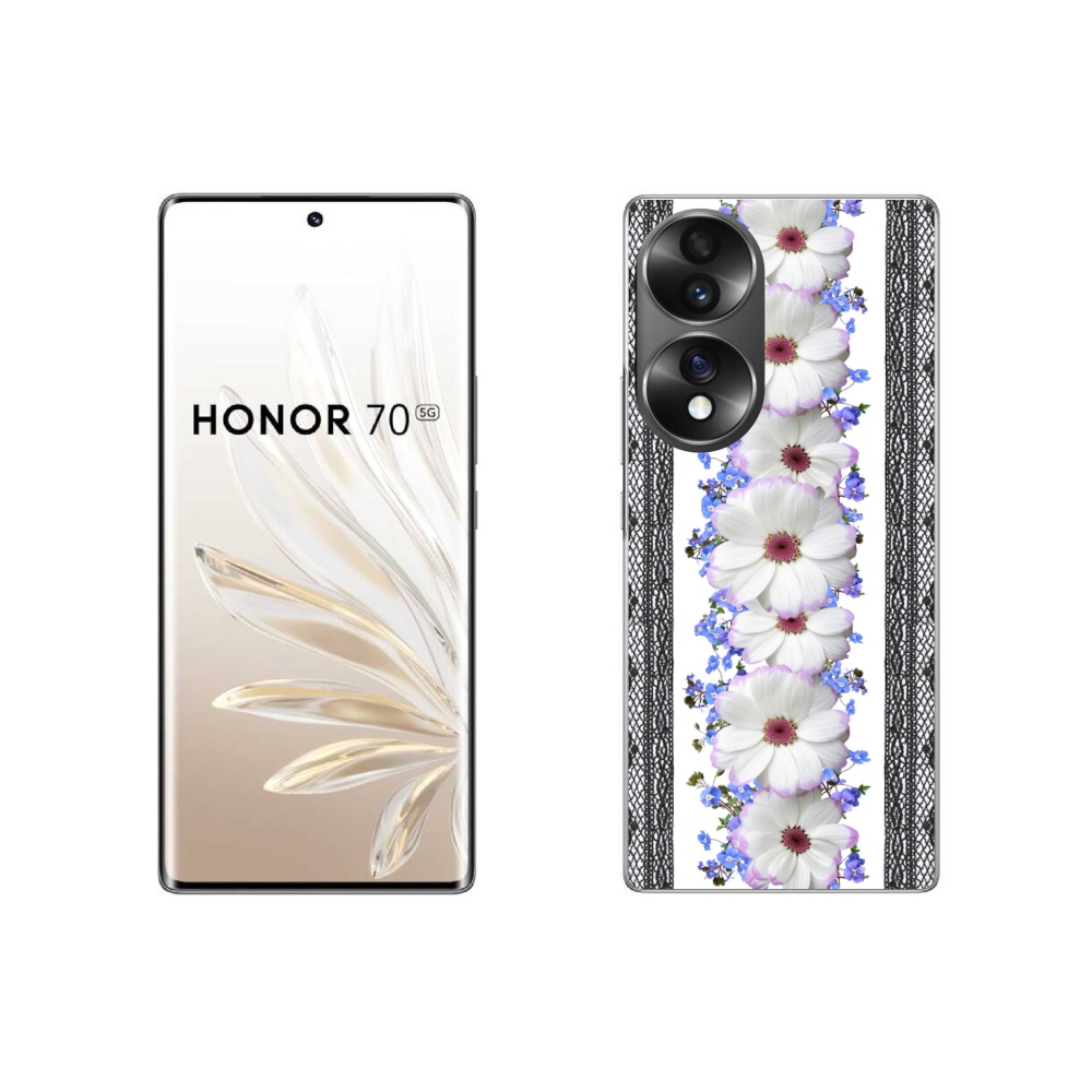 Zselés borító mmCase a Honor 70 - virágokhoz 8