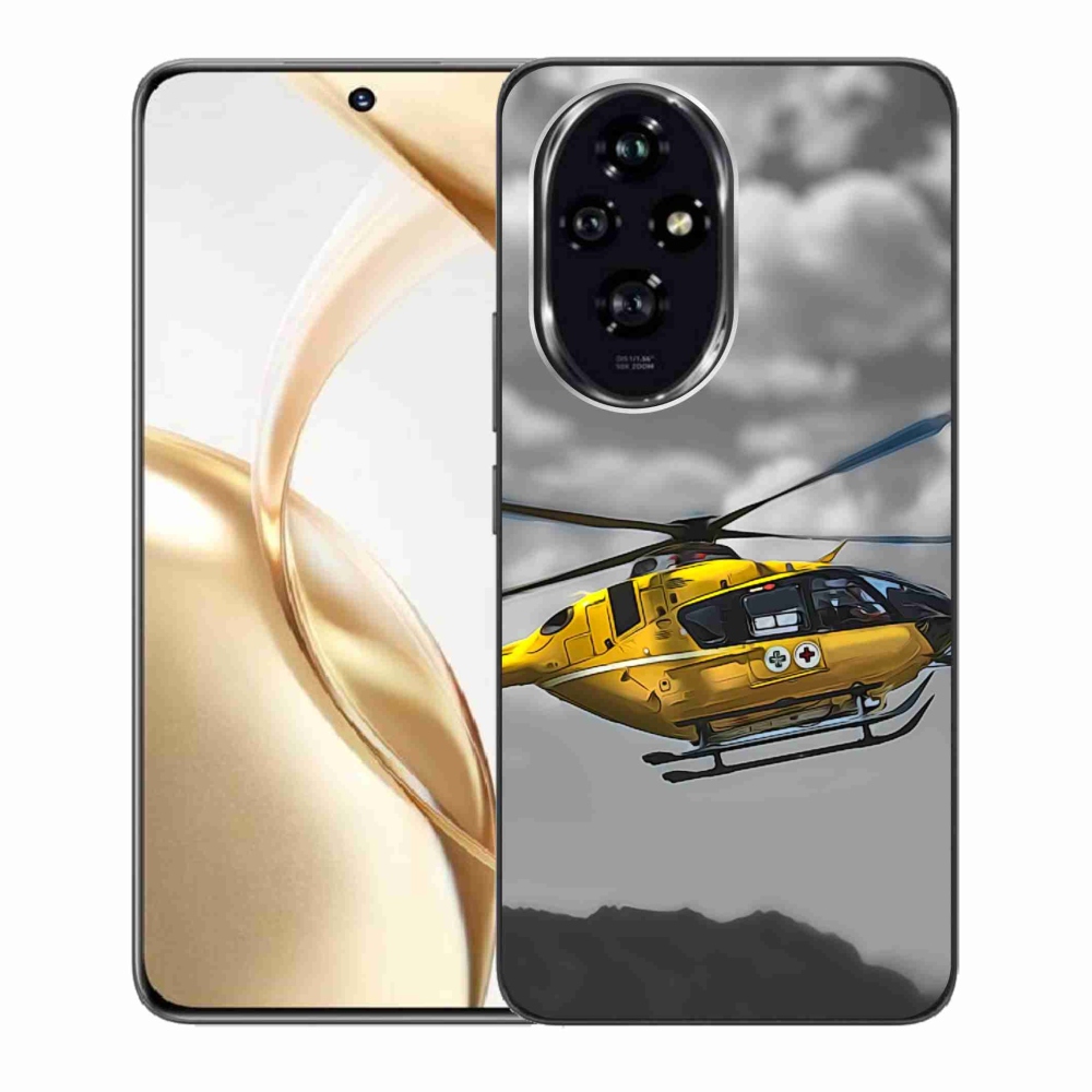 Zselés borítás mmCase a Honor 200 5G-hez - sárga helikopterhez