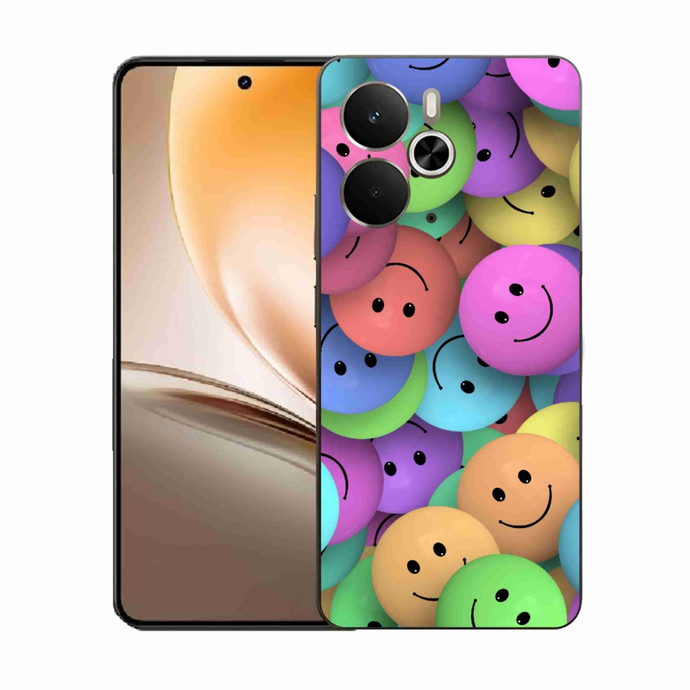 Gél borító mmCase a Realme 14 5G készülékhez - színes smiley-k