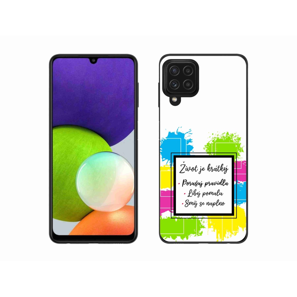 Gél borítás mmCase Samsung Galaxy A22 4G - idézem 5 fehér háttérrel