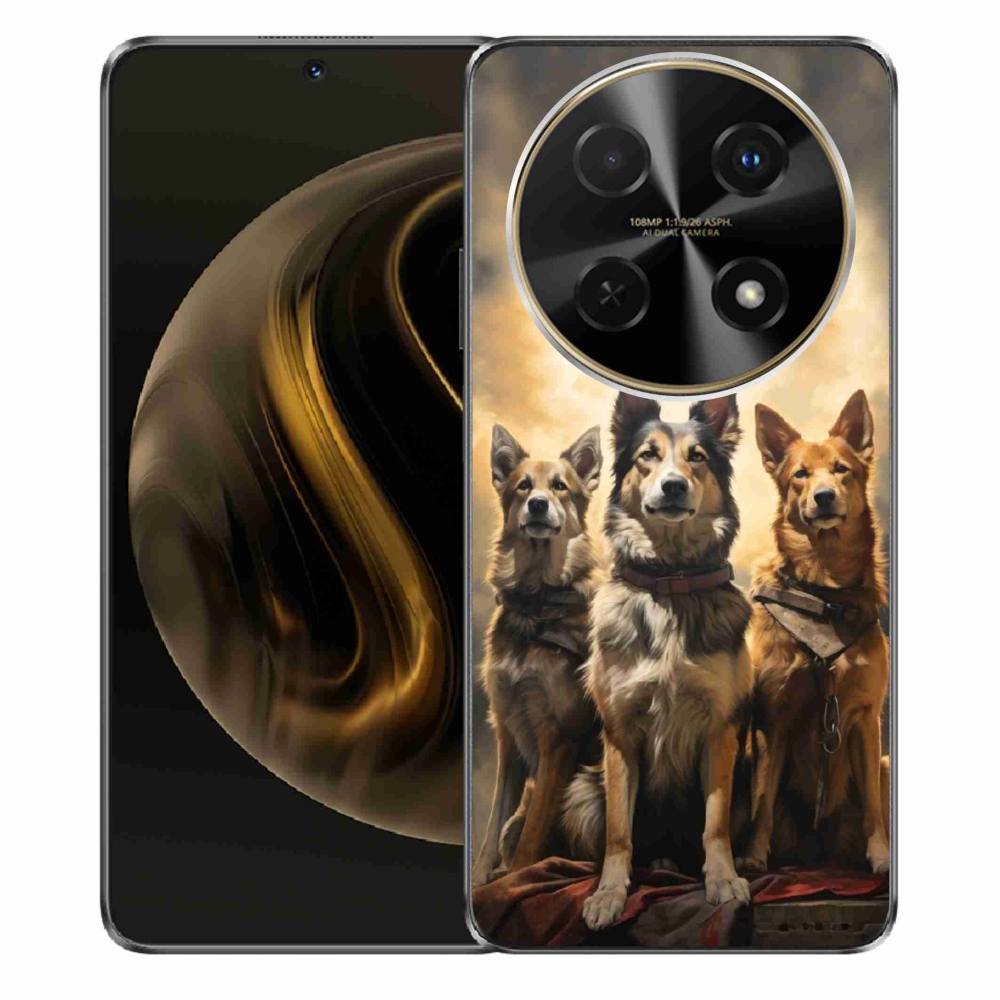 Gél borítás mmCase a Huawei Nova 12i számára - három kutya