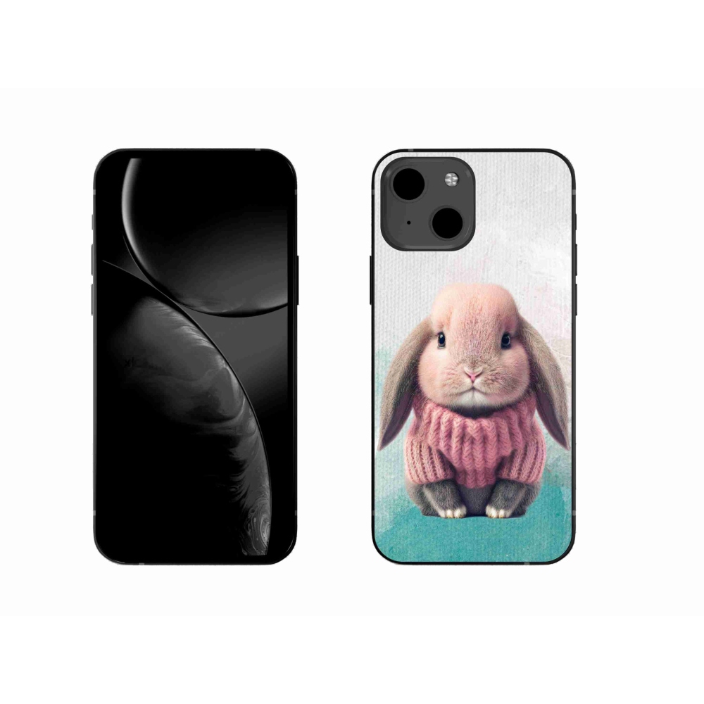 Zselés borítás mmCase iPhone 13 készülékhez - nyúl pulóverben