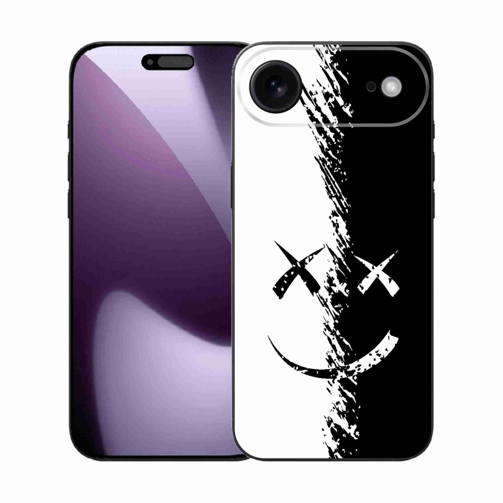 Zselés borítás mmCase iPhone 17 Air készülékhez - fekete-fehér mosolygó