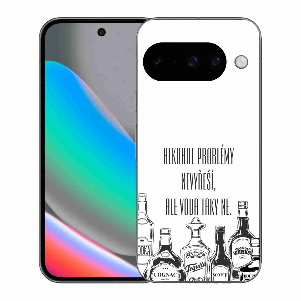 Gél borító mmCase a Google Pixel 10 számára - vicces szöveg fehér háttérrel