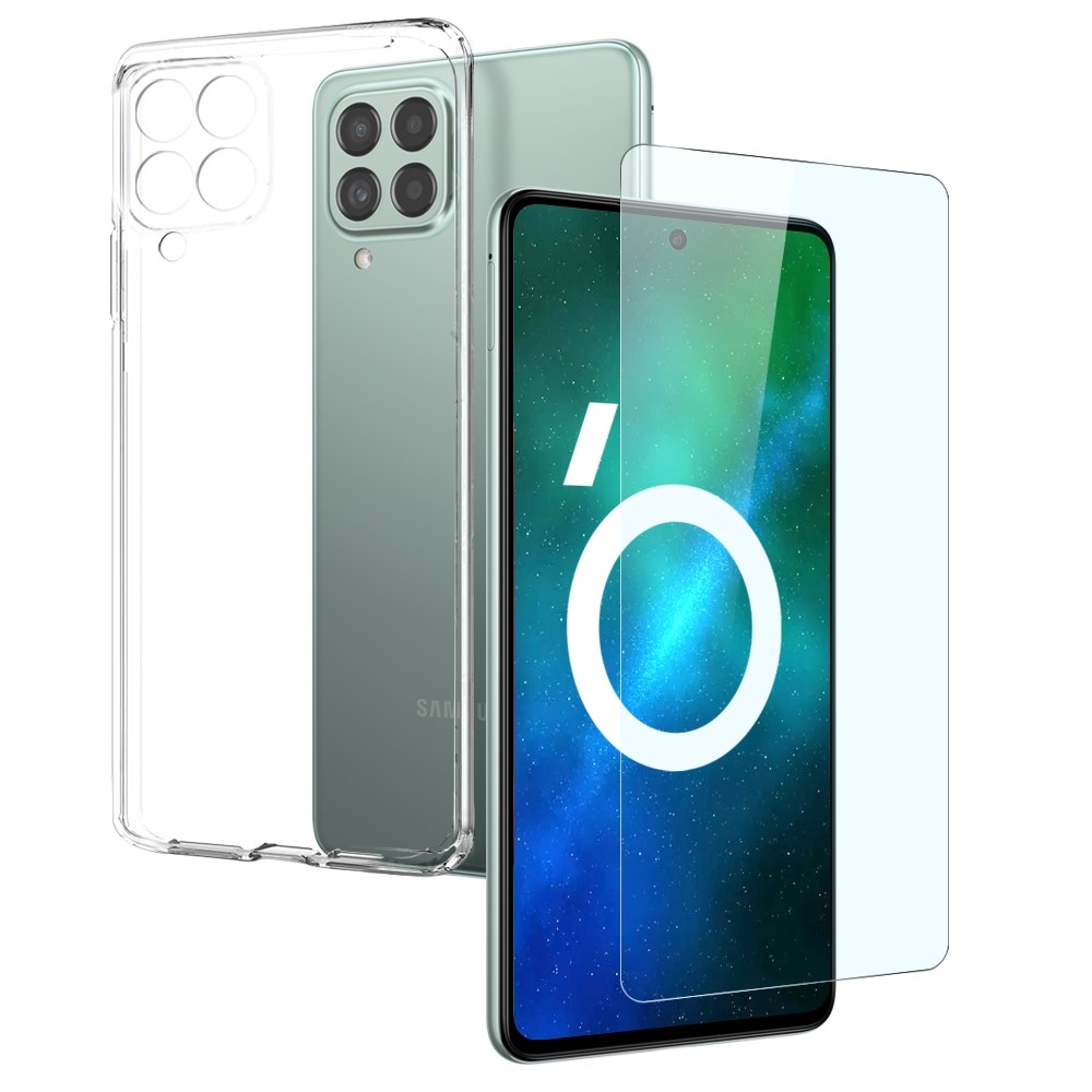 NORTHJO átlátszó zselés tok + edzett üveg Samsung Galaxy M53 5G - átlátszó
