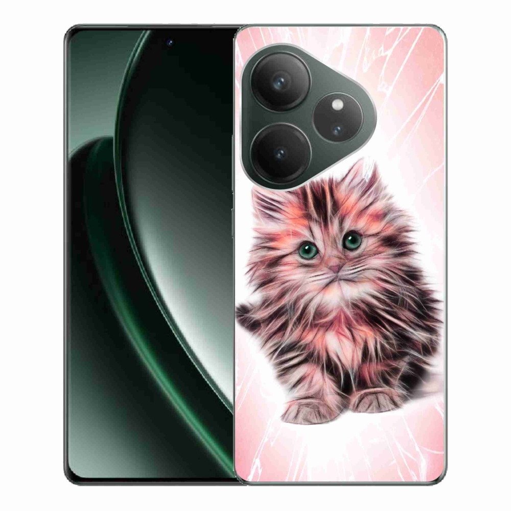 Gél borítás mmCase a Realme GT 6 5G/GT 6T 5G számára - aranyos cica